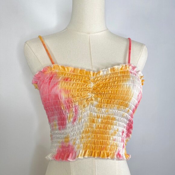 Tie-Dye Pink/Orange Elastic Camisole - Picture 5 of 6